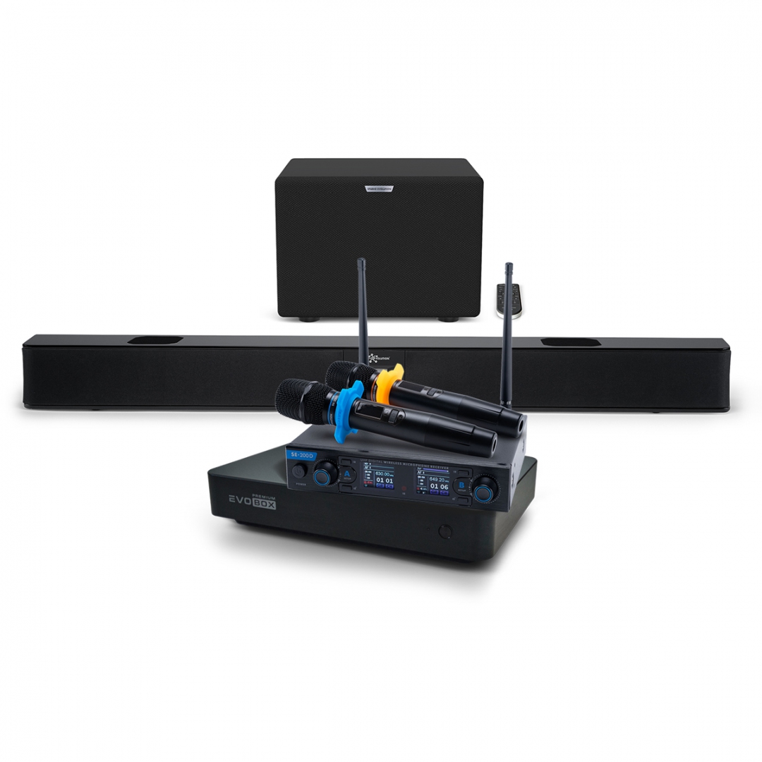 Hi-End караоке-система EVOBOX Premium + EvoSoundBar (саундбар с караоке) в Троицке