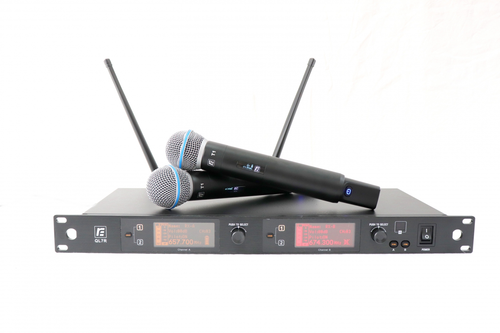 RFIntell QL7R/T1-A 651,800-683,400 МГц 2-канальная радиосистема с 2-мя ручными микрофонами в Троицке