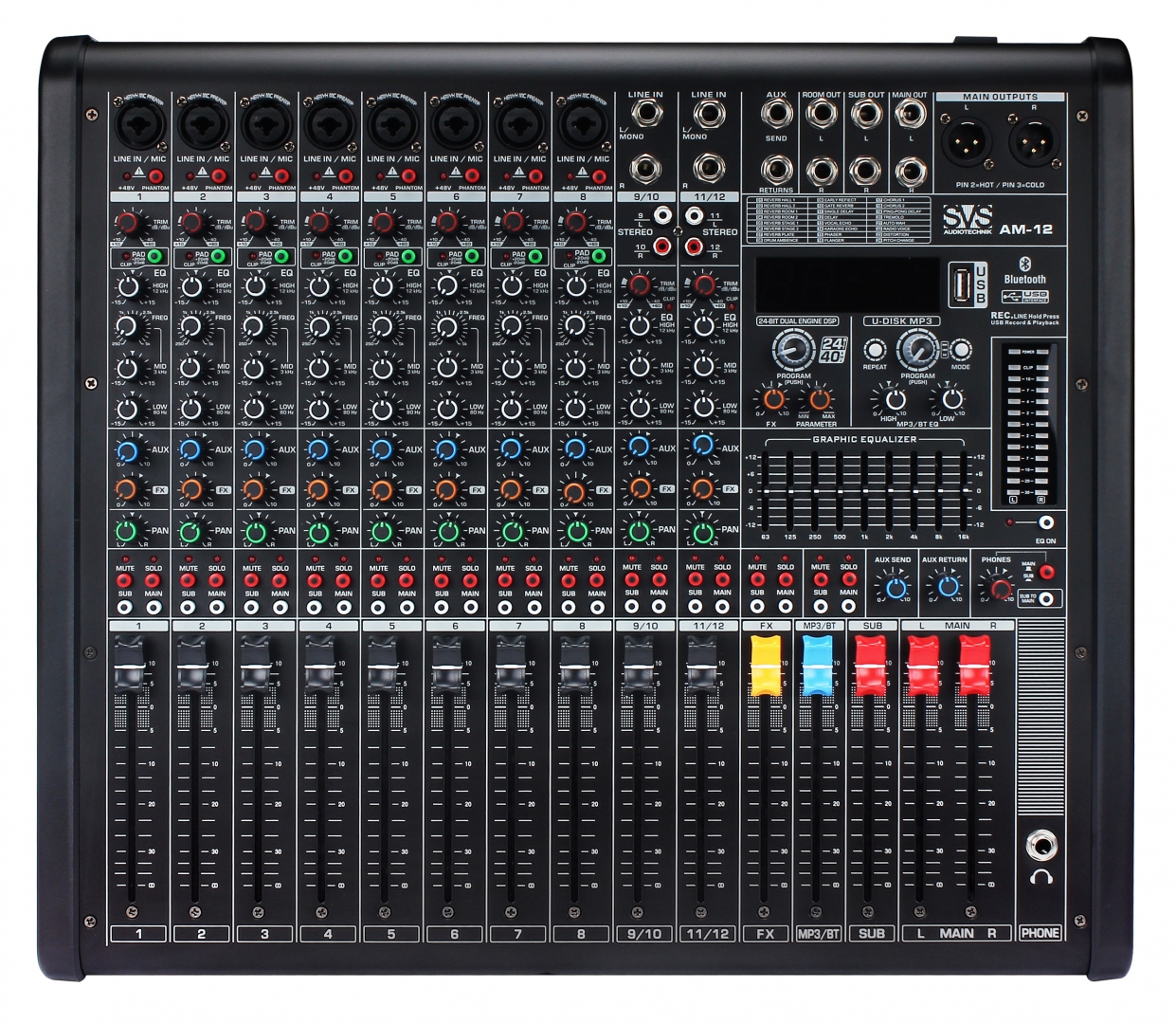 SVS Audiotechnik mixers AM-12 Микшерный пульт аналоговый, 12-канальный в Троицке